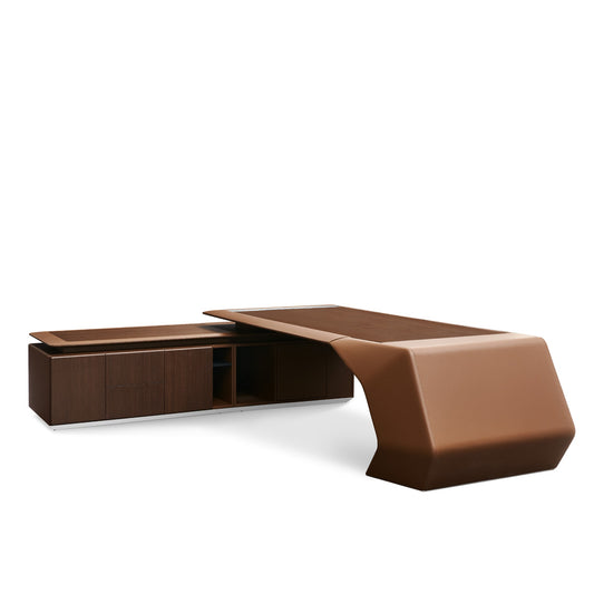 Huimei Executive Office Table, Brown, H-02