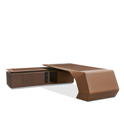 Huimei Executive Office Table, Brown, H-02