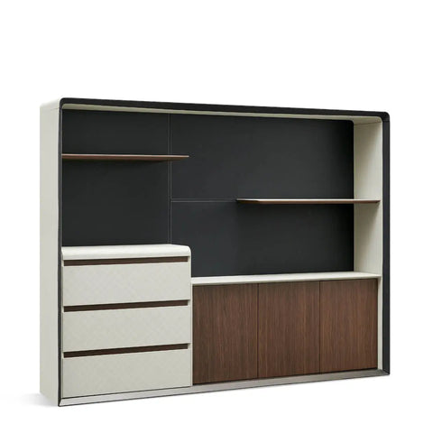 Huimei Ascent Series Office Cabinet White and Brown Color, H06-B Huimei Furniture