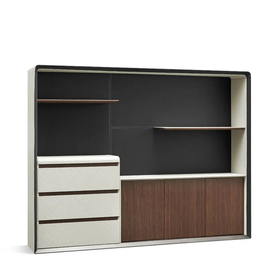 Huimei Ascent Series Office Cabinet White and Brown Color, H06-B Huimei Furniture