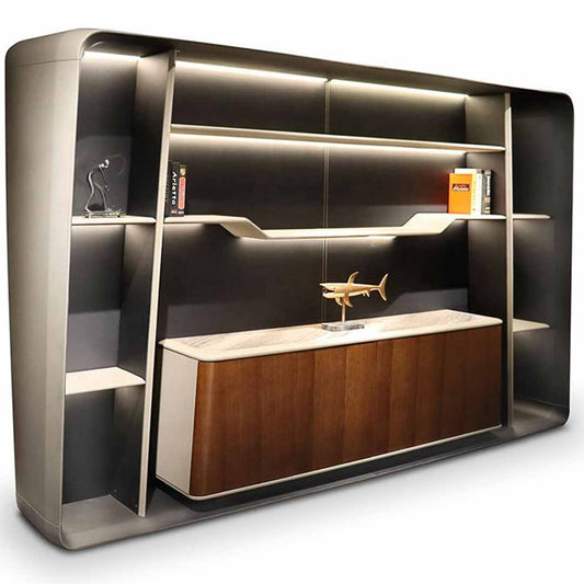 Huimei Office Cabinet, Brown Color, H09B