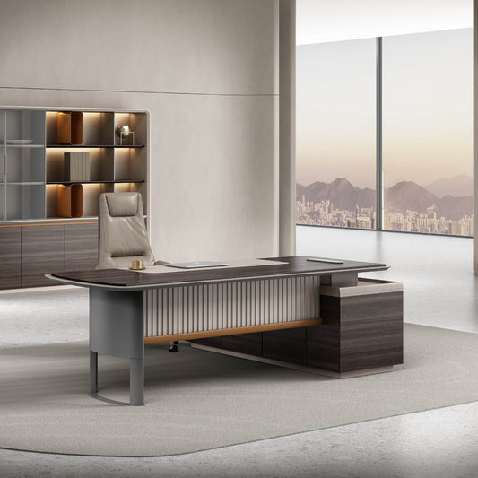 Huimei Executive Office Table LX-240, Brown Color
