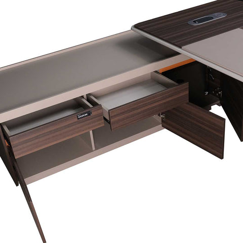 Huimei Executive Office Table LX-280 / LX-320, Brown Color