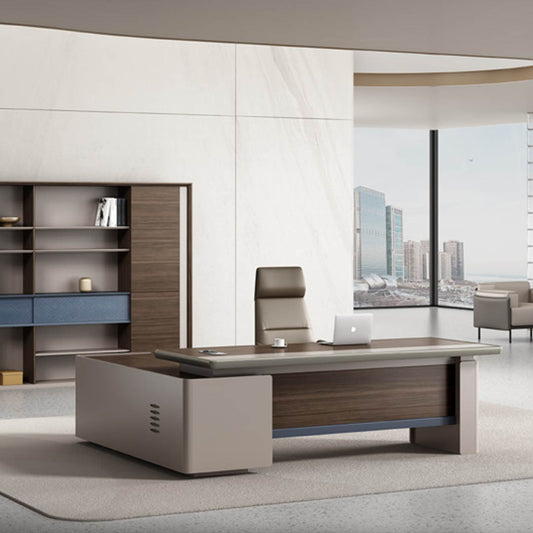 Huimei Executive Office Table, Brown, SB-240