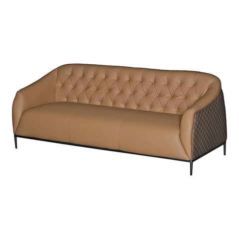 Huimei PU Leather Cushioned Sofa Brown Color, SF-231