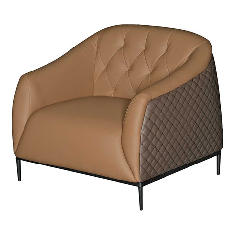 Huimei PU Leather Cushioned Sofa Brown Color, SF-231
