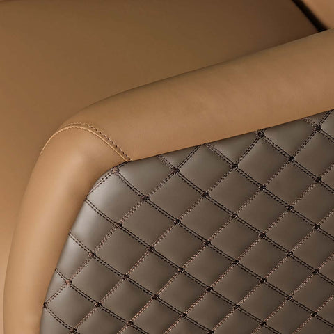 Huimei PU Leather Cushioned Sofa Brown Color, SF-231
