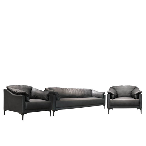 Huimei SF-237 Office Sofa Set, Black Color
