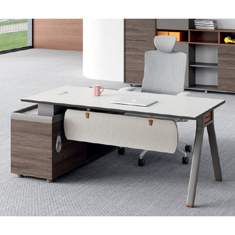 Huimei SHN-2-160 Office Table White & Brown Color