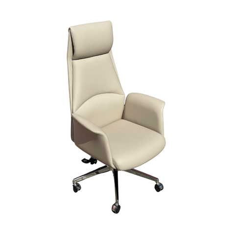 Huimei YS-2517-A Executive Office Chair, Offwhite