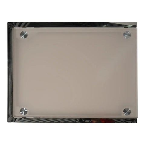 Huimei Coffee Table with Tempered Glass Top and Stainless Steel Base – White Color Huimei Furniture