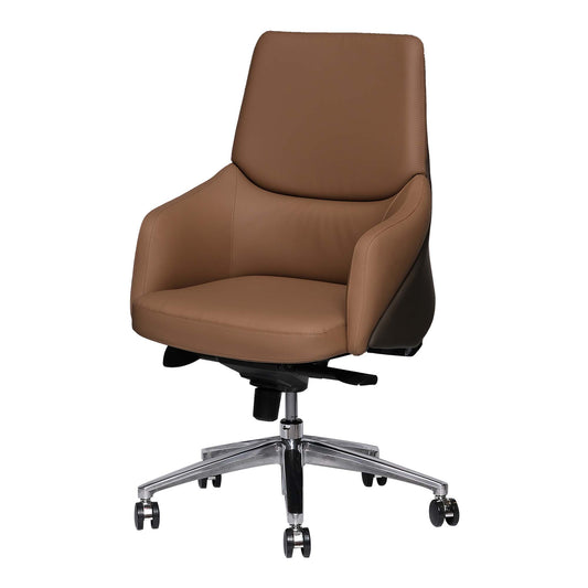 Huimei Low Back Office Chair YS-1524-B Brown Color