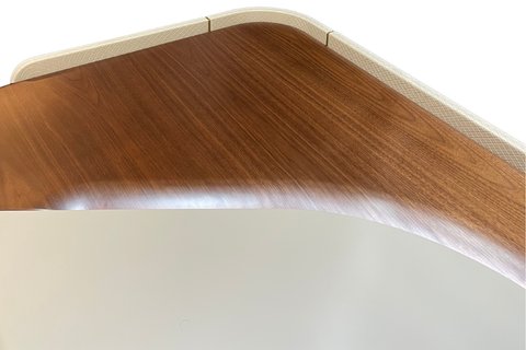 TL-278 Luxury Executive Desk with Veneer Wood & Smart LED Lighting