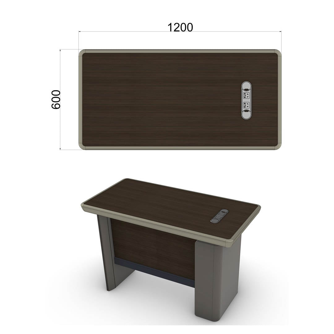 Huimei Executive Office Table, Brown Color, SB-120 / SB-140