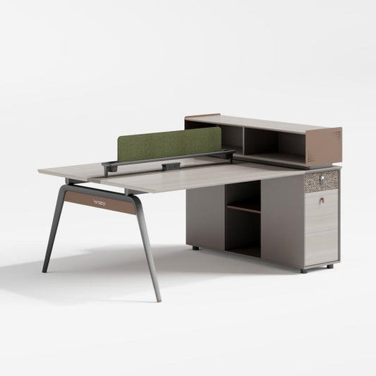 Huimei YD-1813 Office Workstation White Oak Color